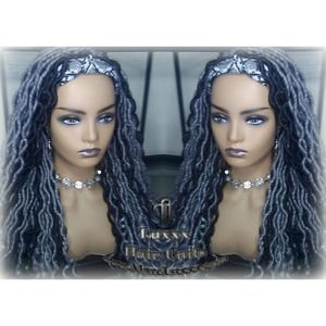 Headband Wig Goddess Faux Dread Locs Salt Pepper 44 51 Black Gypsy Silver Black
